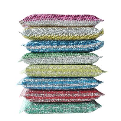 China Stocked Highly All-Season Cleaning Stainless Steel Mesh Sponge Scouring Pads Dish Cloth for sale