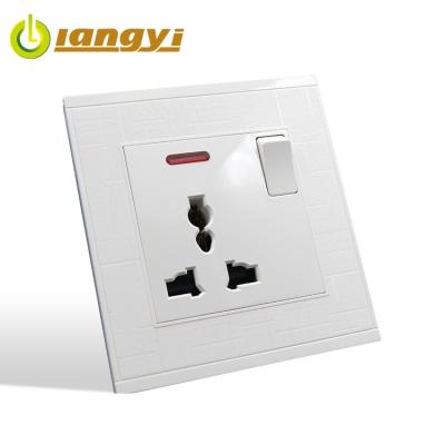 Китай 3 Pin Switched Socket With Neon Light Asia Africa Middle East Standard Good Quality Multi Function 3 Pin Wall Electric Switch Socket With Neon Light продается