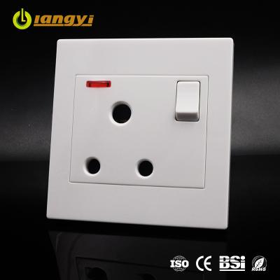 China Best Selling Electrical Products 15A Residential / General Purpose Round Pin Wall Switch Socket for sale