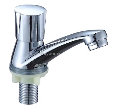 China Metered Faucets NES-Z1 Thailand Thailand Sanitary Ware Zinc Special Design Bathroom Single Cold Basin Faucet for sale