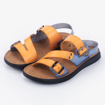 China New Men's Sandals Deodorization Shoes Summer Non-slip Sandals Beach Leather Slippers for sale