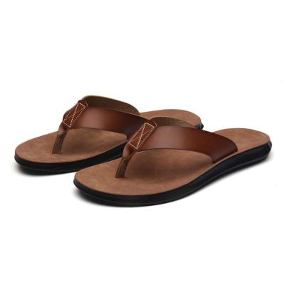 China Wholesale Foot Massage Factory Clip Anti Slip Sandals Leather Flip Flops Man Slippers Fashion for sale