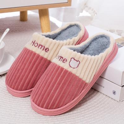 China Damping explosive women's cotton slippers ladies autumn and winter home warm large size women's plush slippers for sale