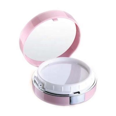 China Recycled Materials Empty White Classic Compact Powder Cases Cosmetic Plastic Boxes For Face Makeup Packaging for sale