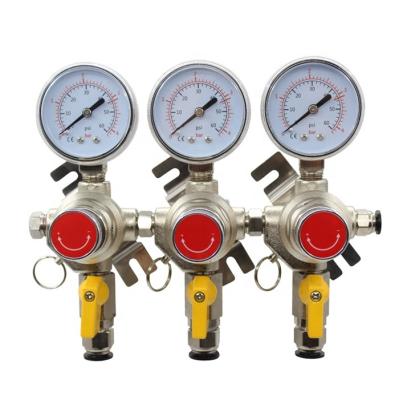 China Good Quality Wholesale Customized Beer CO2 Gas Regulator Cheap High Pressure CO2 Gas Beer Regulator With Gauge for sale