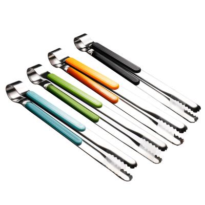 China Hot Selling Easily Cleaned BBQ Tools Stainless Steel Barbecue Clip Food Bread Tongs Serving Tongs for sale