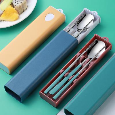 China Sustainable High Quality Portable 2Pcs Cutlery Set 304 Stainless Steel Flatware Sets for sale