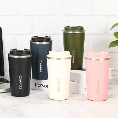 China Sustainable 380/510ML Vacuum Thermos Travel Mug Stainless Steel Metal Coffee Mug for sale