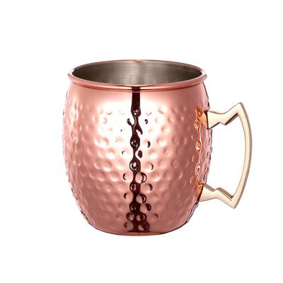 China 16oz/500Ml Moscow Metal Mule Sustainable Reusable Solid Single Wall Copper Mug Stainless Steel, Beer Mug for sale