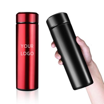 China Promotional Business Gifts 17oz/500ml Double Wall 304 Stainless Steel Vacuum Flask Insulated Cup Thermos Bottle Tea Mug With Filter for sale