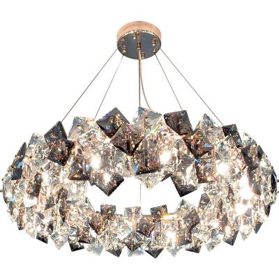 China Three Color Light Source Bling Bling Crystal Living Ceiling Light Postmodern Modern Shiny Chandelier for sale