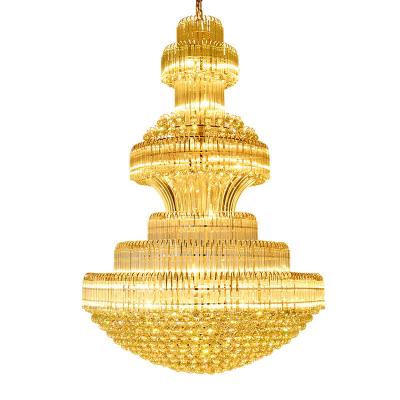 China Modern Luxury Indoor 3 Tier Banquet Hall Crystal Chandelier Light Lighting For for sale