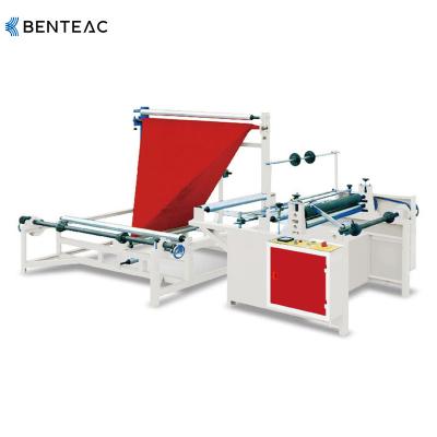 China Factory GP-1200FD High Speed ​​Film Folding Machine and Rewinding Machine Handle Bag Making Machine for sale