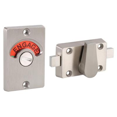 China Modern Bolt Door Bolt Indicator Accessory Empty Engaged Bathroom WC Toilet Door Lock for sale