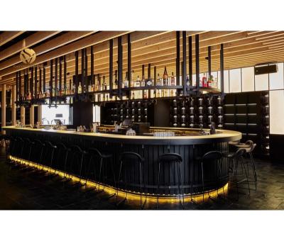 China Modern counter contemporary commercial design restaurant cafe bar furniture hotel lounge bar counter builder for sale