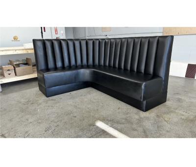 China Modern Banquette Restaurant Set Corner Leather Booth Sofa Booth For Commercial PU Seating Booth Wood Frame Restaurant for sale