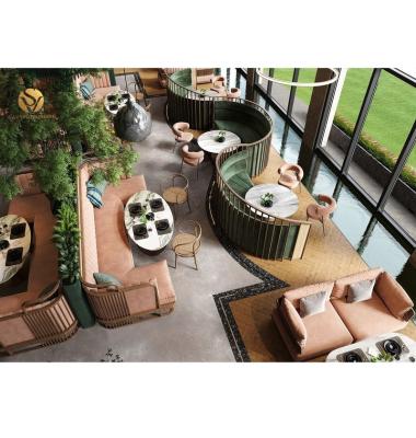 China Factory Price Modern Professional Restaurant Booth Lounge Furniture Set Design Seating Commercial Dining Furniture for sale