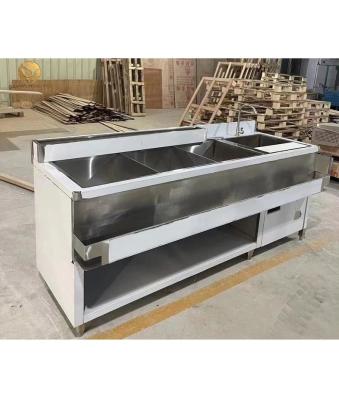 China Commercial Bar Equipment Cocktail Server Restaurant Stainless Steel Bar Cocktail Station with Bartender Gear Rail Bar Station for sale