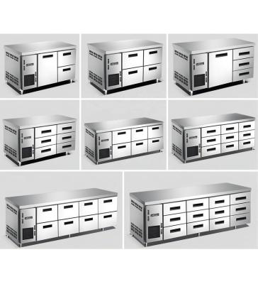 China Commercial Wortop Refrigerator Bench Upright Drawer Refrigerator Commercial Refrigerator Storage for sale