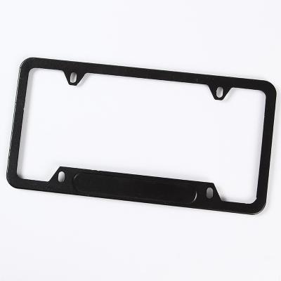 China Fixed Black Gray Card License Plate Frame Soft Durable Customizable Plastic License Plate Frame for sale