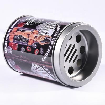 China Tin Wholesale Cheap And Funny Personalized Cigar Logo Portable Ashtray Custom Made Ashtray for sale