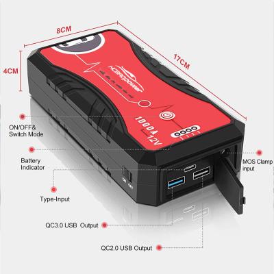 China High Quality Wholesale Cheap 12V Powerful Portable Long Lasting Car Emergency Jump Starter Power Bank for sale