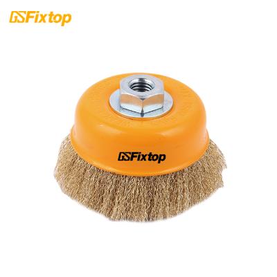 China Twisted Cleaning Brushes Max Speed ​​12500*1.5 Making Machine Steel Wire Wheel Brush With Nut for sale