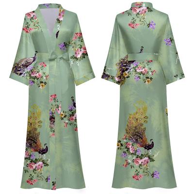 China Designer High Quality QUICK DRY Elegant Robes Women Sleepwear Floral Print Pajamas For Women for sale