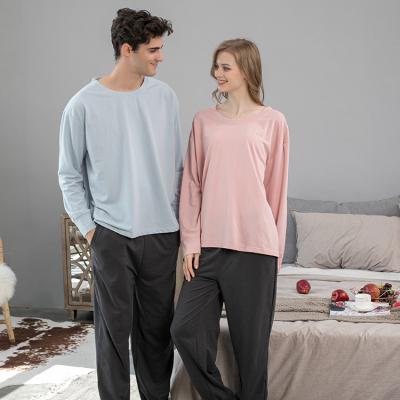 China QUICK DRY Ready to Ship Solid Color Premium Women's Pajama Sets Two Pieces Comfortable Casual Long Sleeve for sale