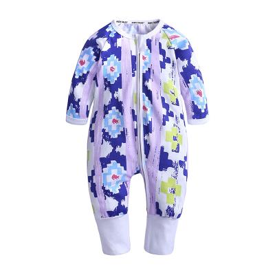 China Fashion Autumn Cotton Toddler Boys and Girls Print Newborn Baby Rompers Cotton Zipper Overalls Clothes for sale