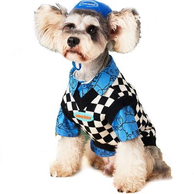 China RTS Plaid Winter Stocked Warm Pet Clothes Sphynx Yorkie Vest Dog Sweater Vest For Pet S-XXL for sale