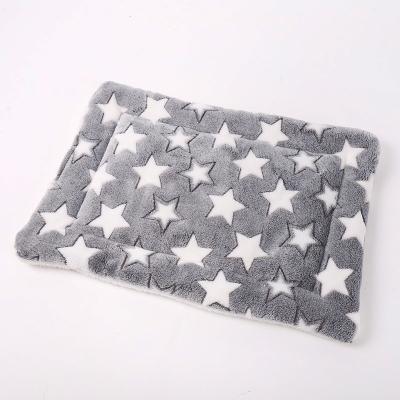 China Durable Dog Breathable Cat Mat Washable Pet Mat Warm Cat Blanket Soft Flannel Dog Bed Mattress For Dog Crate for sale