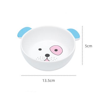 China Fashion Dog Shape Pet Food Bowl Viable Cute Water Feeder Bowl Ceramic Pet Feeder for sale