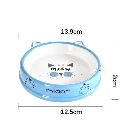 China Viable Wholesale Cute Shape Dog Cat Pet Product Pet Dog Food Bowl Large Capacity Ceramic Rabbit Water Dishes for sale