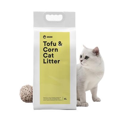 China Cat Sand Non-Crystal Kitten Litter Cat Sand Non-Crystal Kitten Litter Bag Original Tofu Cat Litter Deodorant Dustproof Bentonite Stored 6L for sale