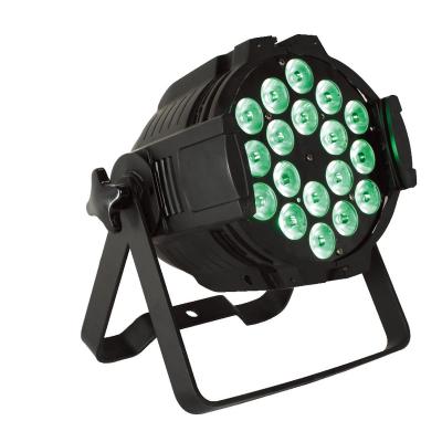 China Customized Full Color 18Pcs Led Battery Par Light Radio Powered Lights 230x230x325mm for sale