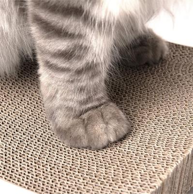 China Cheap Hot Sale Cat Toys Scratching Post Cat Corner / Cardboard Stocked Cat Scratch Pad Scratch Pad Floor Scratcher for sale