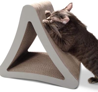 China New Design China Supply Various Shape Cardboard Cat Scratcher Board Custom Cat Stocked Work Area for sale