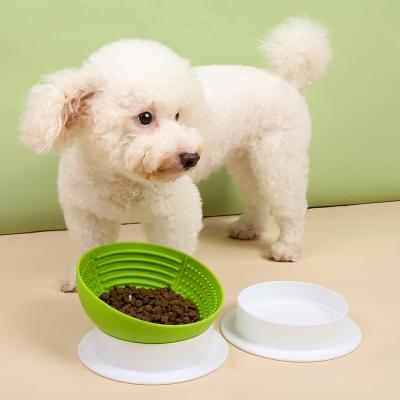 China Custom Free Sample Collapsible Silicone Pet Water Bowl Dog Travel Viable Slow Feeder Bowl for sale