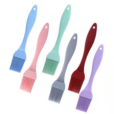 China Easy Clean Reusable BBQ Cooking Brush Silicone Non-Stick Heat Resistant Viable Cooking Oil Baking Brush for sale