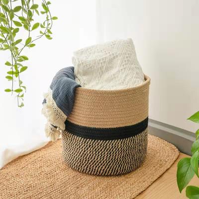 China Newest Design 100% Natural Viable Natural Flower Pot Basket Storage Rattan Storage Basket Wholesale for sale