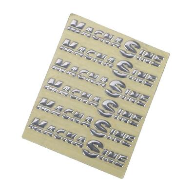 China Custom Heat Sensitive 3D Gold Plated Metal Nickel Sticker Metal Letters Nickel Decal Label Stickers Nickel Metal Sticker for sale