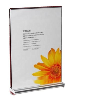 China Wholesale Clear Acrylic Hotel Sign Holder 8.5 x 11 Sign Holder Display Stand Acrylic Acrylic Sign Holder for sale