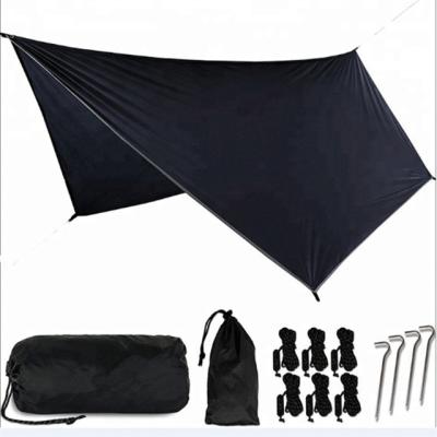 China Camouflage Game 3*3M 1-4 Person Rain Tarp Outdoor Waterproof Camping Easy Folding Sun Shelter Tent/Ultralight Waterproof Fly Field Tarp for sale