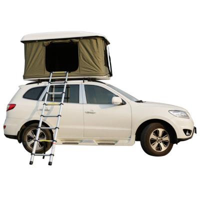 China 1.4m Large Car Clamshell Mini Custom Super Light Side Open Cheapest Auto Rack Suv Hard Camping Aluminum Shell Roof Top Tent Straight Brace Type for sale