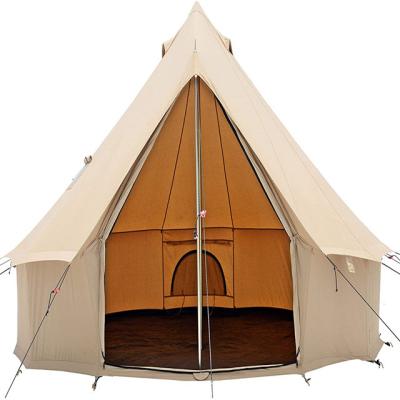 China Straight Tie Type Poleluxury Awning Glamping Emporer Yurt Polyester Luxury Cotton Canvas Emperor Window Final Bell Tent Waterproof for sale