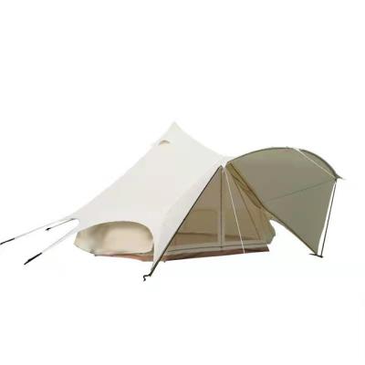 China Glamping Luxury Outdoor Camp Waterpoof Two Door Stove Cotton Canvas Yurt Sibley Large 4 Season Bell Teepee Yurt Tents For Camping for sale