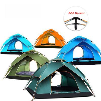 China Wholesale 4 Person Diagonal Tying Type Double Summer Fishing Luxury Pop Up Easy Open Waterproof Automatic Outdoor Camping Tent Family Picnic for sale