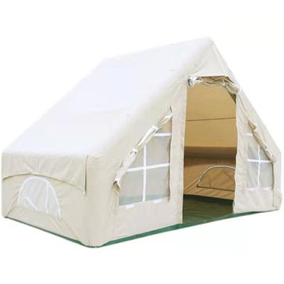 China Diagonal Tie Type Heavy Duty Camping Safari Resort Durable Economic Family Canvas Tents for sale