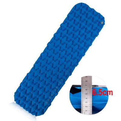 China 2021 Camping Inflatable Backpacking Lightweight Black Red Compact Folding Mattress Wet Proof Mat Ultralight Air Sleeping Pad for sale